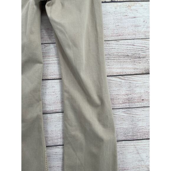 Risen Distressed Bootcut Jeans Women's Size 0/24 Tan/Beige Stretch - Picture 13 of 16